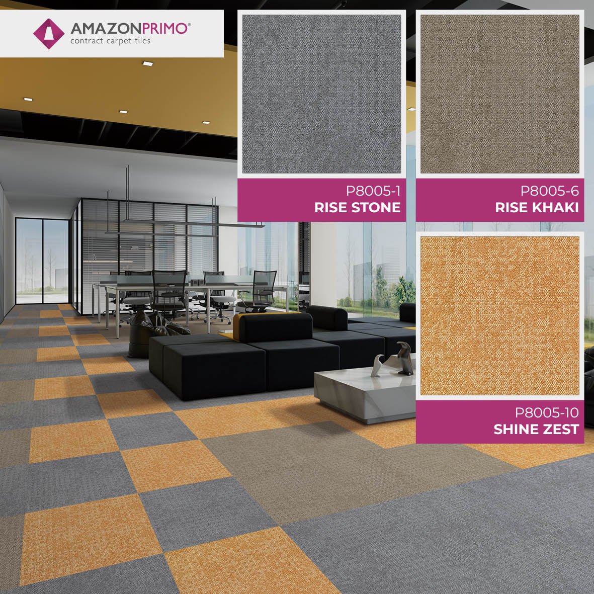 M8005-1 - RISE STONE + M8005-6 - RISE KHAKI + M8005-10 - SHINE ZEST