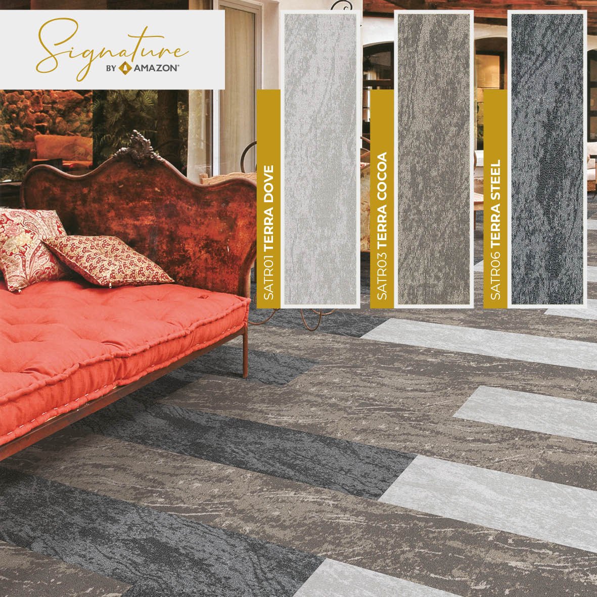 SATR01 - TERRA DOVE + SATR03 - TERRA COCOA + SATR06 - TERRA STEEL